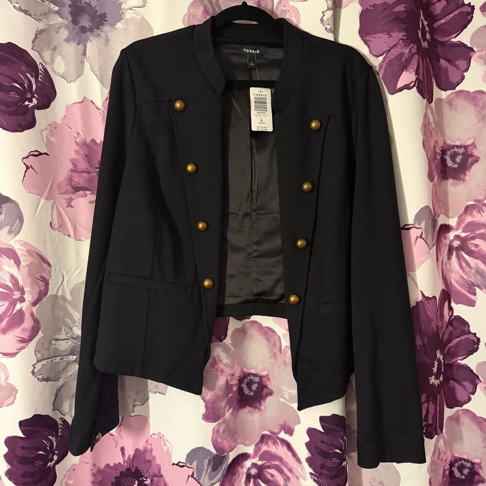 Torrid Ponte Military Blazer